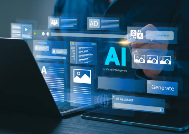 A visual representation of AI transforming marketing strategies, emphasizing summer internship opportunities overseas in 2024.